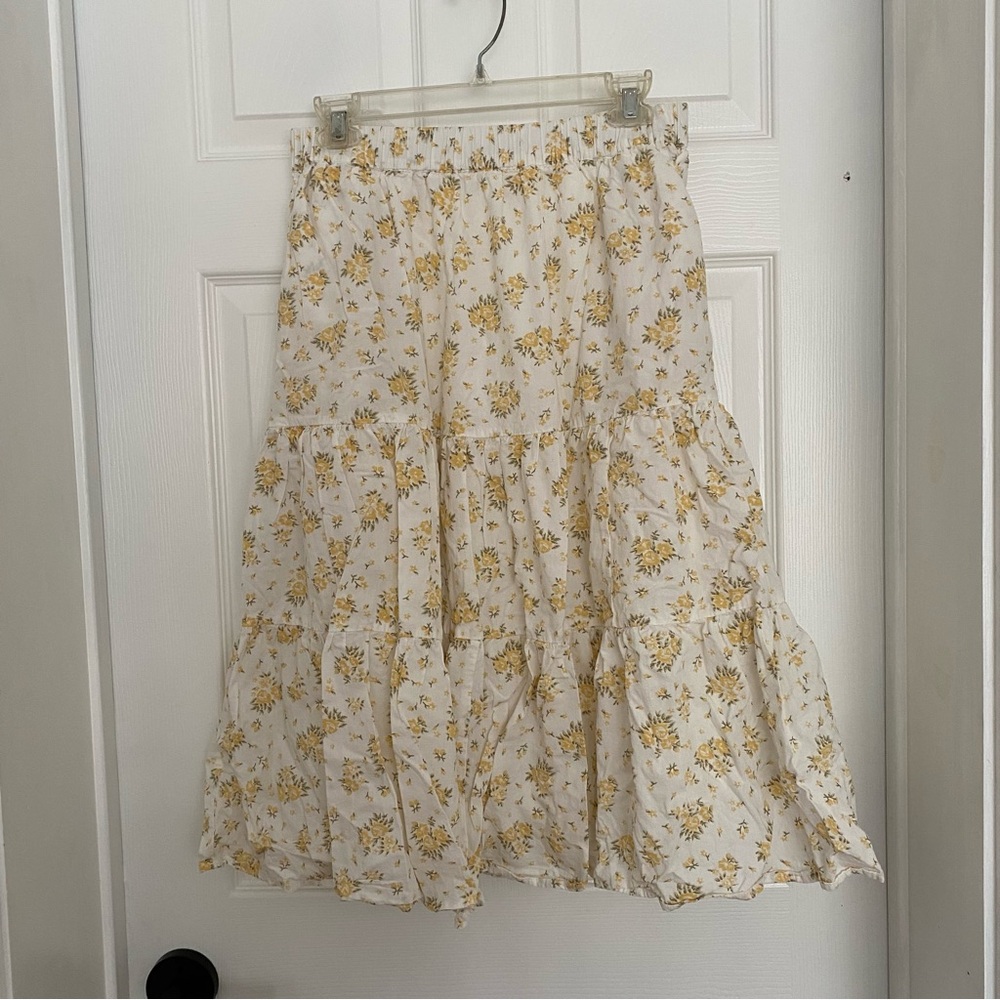 LUSH Ivory Floral 2-Piece Midi Skirt Set - Picture 8 of 8